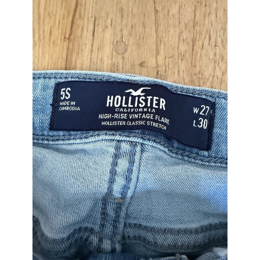 Hollister JEANS Women's High Rise Vintage Flare 5S W27 L30 BOHO Y2K EUC - Picture 8 of 8